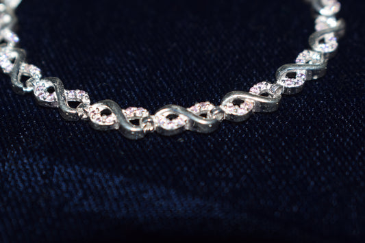 Infinity Loop Silver Bracelet