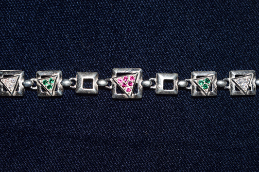 Prism Charm Pure Silver Bracelet