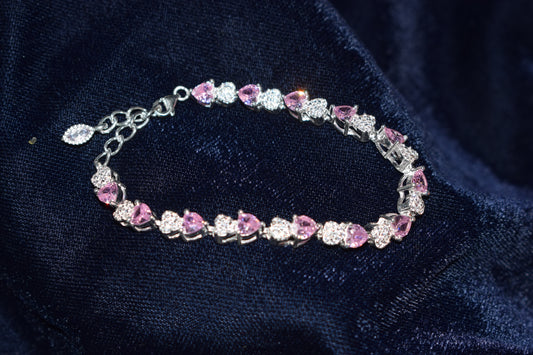 Rosé Radiance Silver Bracelet