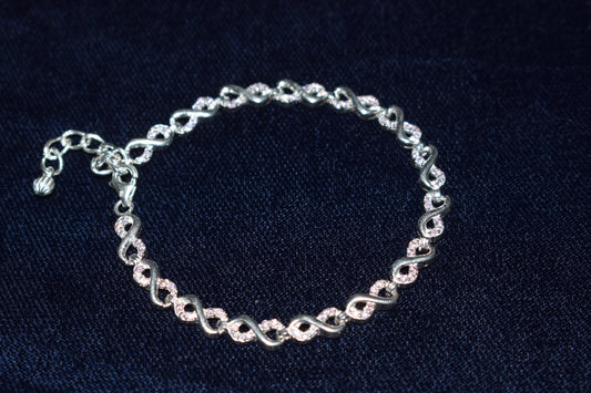 Infinity Loop Silver Bracelet