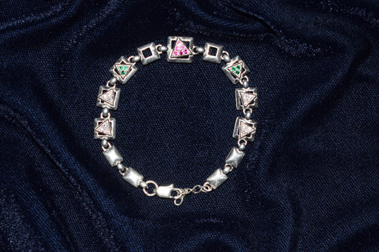 Prism Charm Pure Silver Bracelet