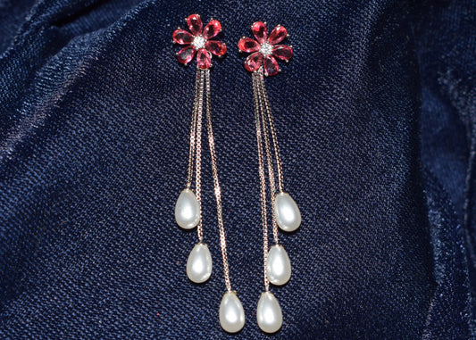 Blossom Cascade Pearl Drop Earrings