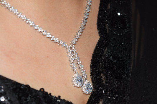 The Celestial Drops Set with Earrings (Pure 925 Silver)