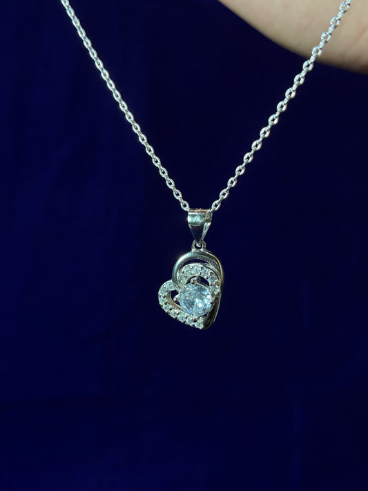 Eternal Heart Pendant and Earring Set with FREE 925 PENDANT CHAIN