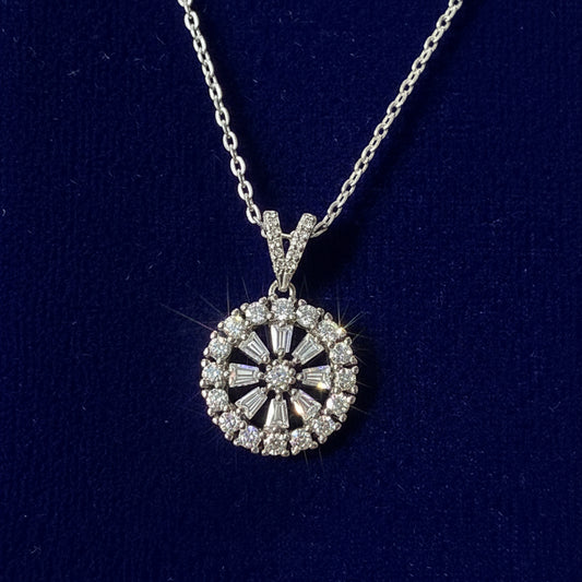 Celestial Glow 925 Silver Hallmarked Pendant Set with Earrings (FREE 925 PENDANT CHAIN)