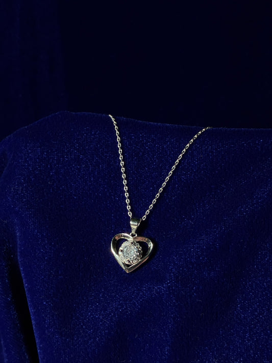 Heart of Stone 925 Sterling Silver Pendant with Earring Set (FREE 925 PENDANT CHAIN)