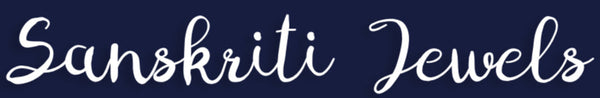 Sanskriti Jewels logo on a dark blue background